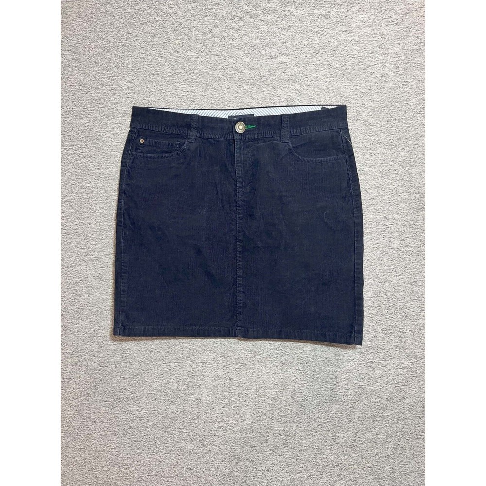 Tommy Hilfiger Skirt Women 8 (32x17 Actual) Corduroy Mini Pencil Cotton Black